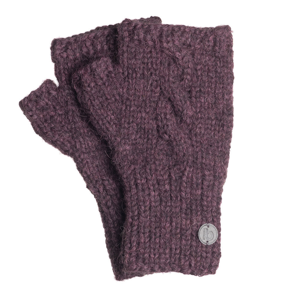 Fingerlose Handschuhe deep purple