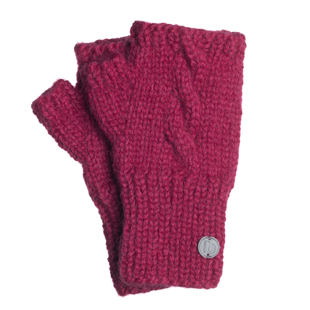 Fingerlose Handschuhe magenta
