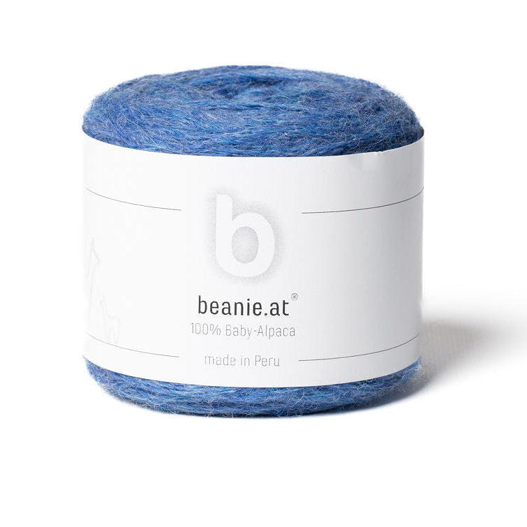 Beanie.at exklusiv 100% Baby-Alpaka Wolle azur