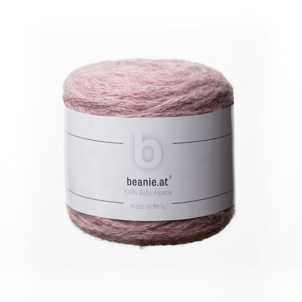 Beanie.at exklusiv 100% Baby-Alpaka Wolle rose-quarz